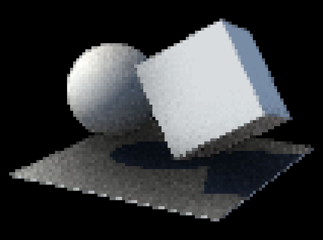 Scene with SSAO showing jagged artifacts from the non-MSAA depth pass.